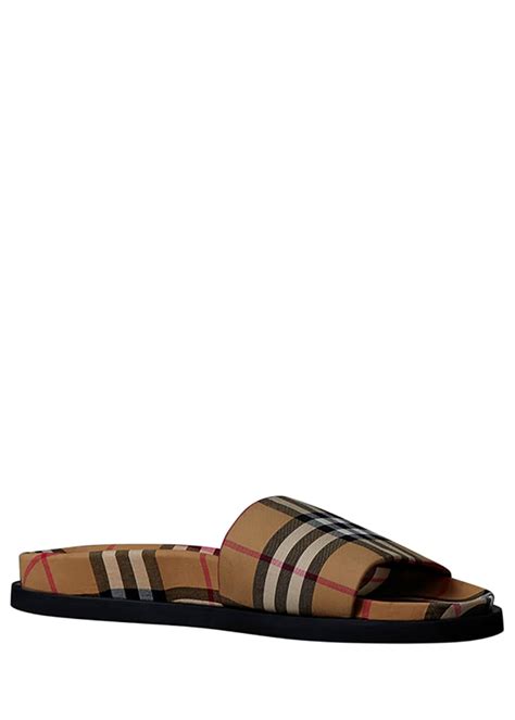 Burberry Men's Ashmore Check Slide Sandals 